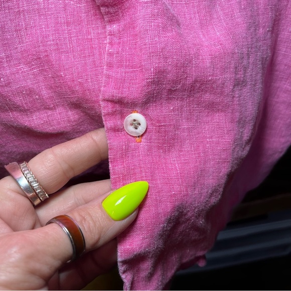 TOMMY BAHAMA Big & Tall Short Sleeve Linen Summer Cruise Button Up Easter Golf - Picture 8 of 10